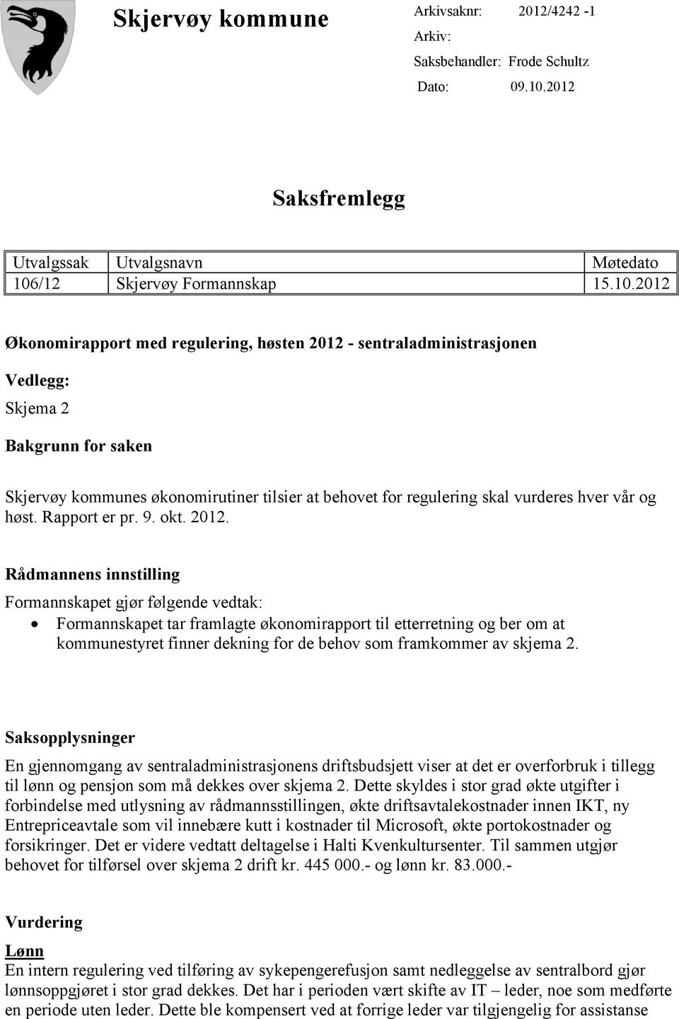 /12 Skjervøy Formannskap 15.10.