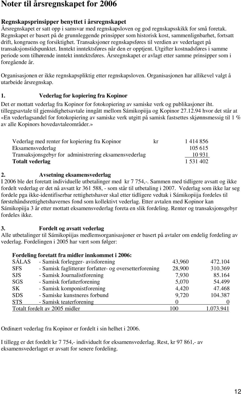 Transaksjoner regnskapsføres til verdien av vederlaget på transaksjonstidspunktet. Inntekt inntektsføres når den er opptjent.