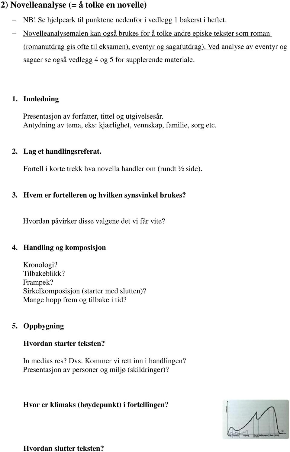 Ved analyse av eventyr og sagaer se også vedlegg 4 og 5 for supplerende materiale. 1. Innledning Presentasjon av forfatter, tittel og utgivelsesår.