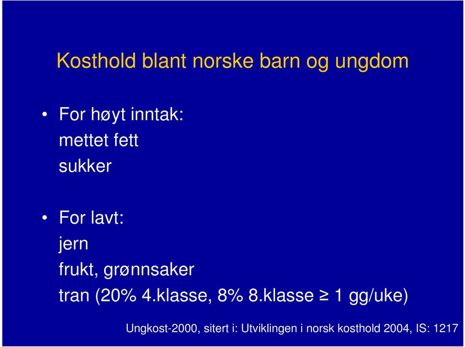 tran (20% 4.klasse, 8% 8.