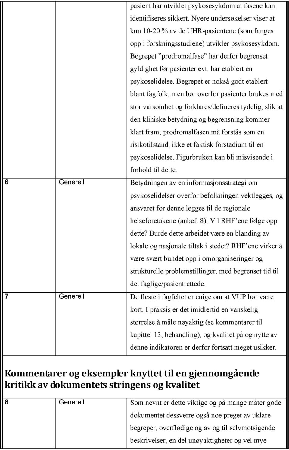 Begrepet er nokså godt etablert blant fagfolk, men bør overfor pasienter brukes med stor varsomhet og forklares/defineres tydelig, slik at den kliniske betydning og begrensning kommer klart fram;