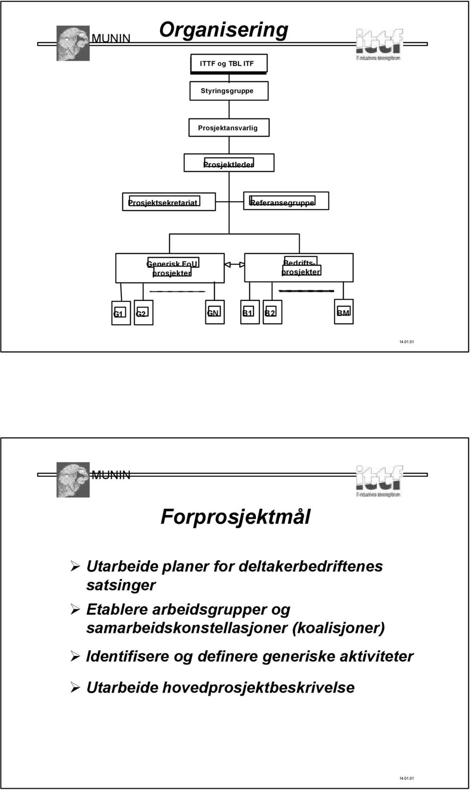 Utarbeide planer for deltakerbedriftenes satsinger Etablere arbeidsgrupper og