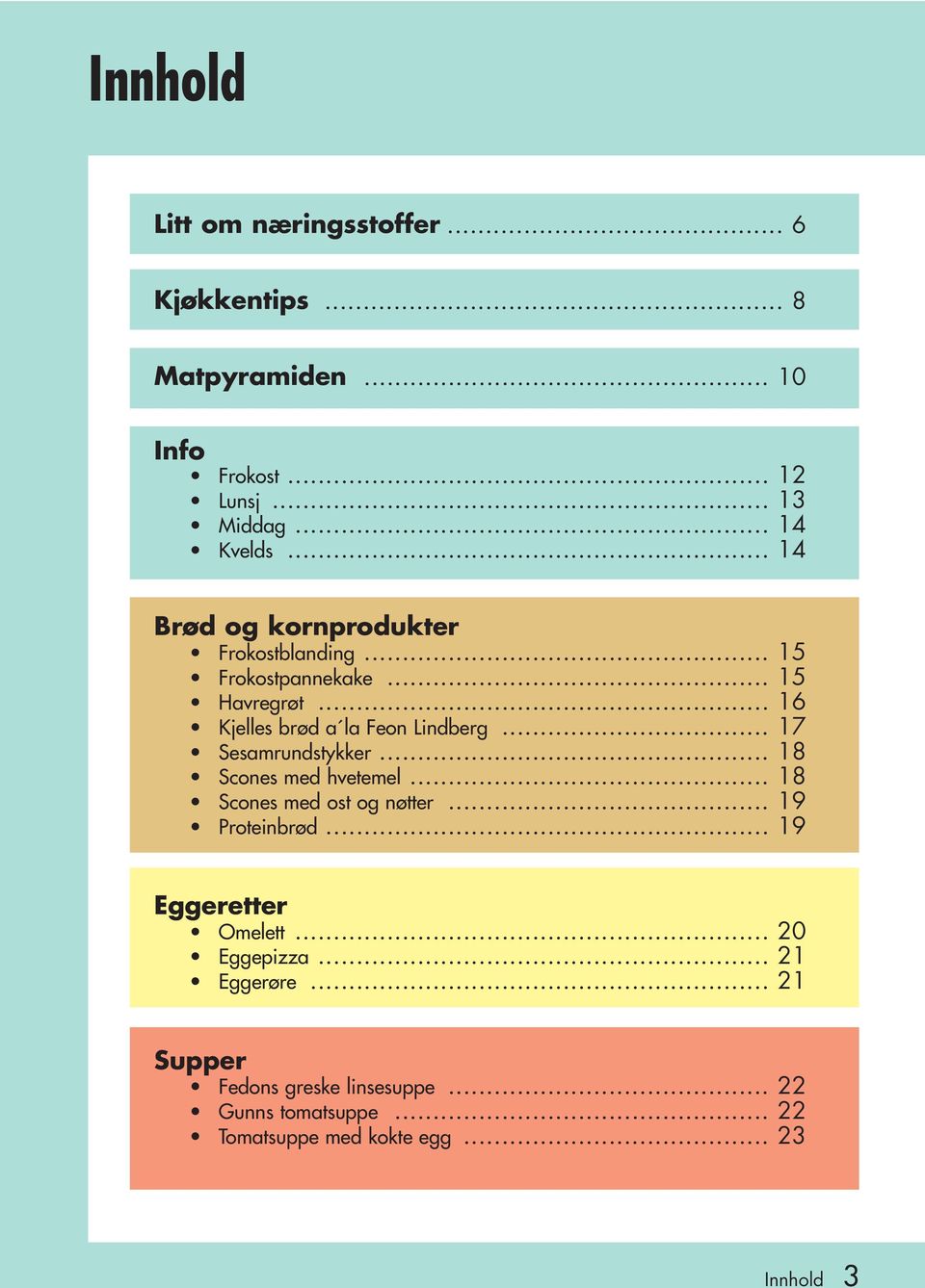 .. 17 Sesamrundstykker... 18 Scones med hvetemel... 18 Scones med ost og nøtter... 19 Proteinbrød... 19 Eggeretter Omelett.