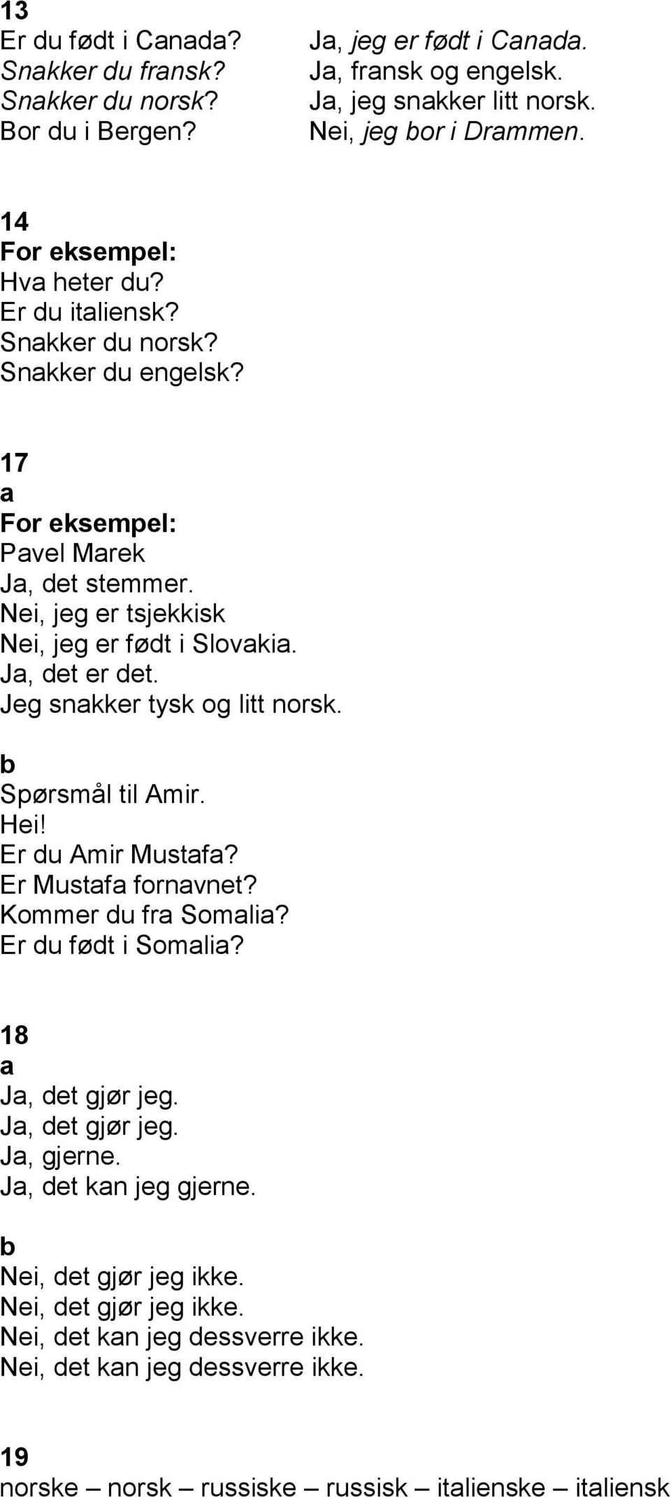 J, det er det. Jeg snkker tysk og litt norsk. Spørsmål til Amir. Hei! Er du Amir Mustf? Er Mustf fornvnet? Kommer du fr Somli? Er du født i Somli? 18 J, det gjør jeg.