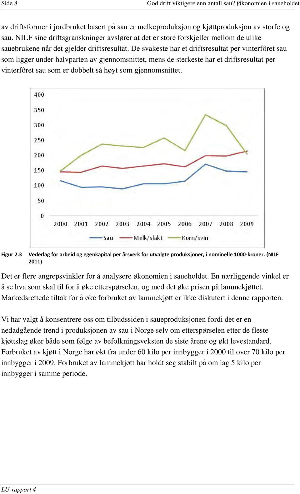 De svakeste har et driftsresultat per vinterfôret sau som ligger under halvparten av gjennomsnittet, mens de sterkeste har et driftsresultat per vinterfôret sau som er dobbelt så høyt som