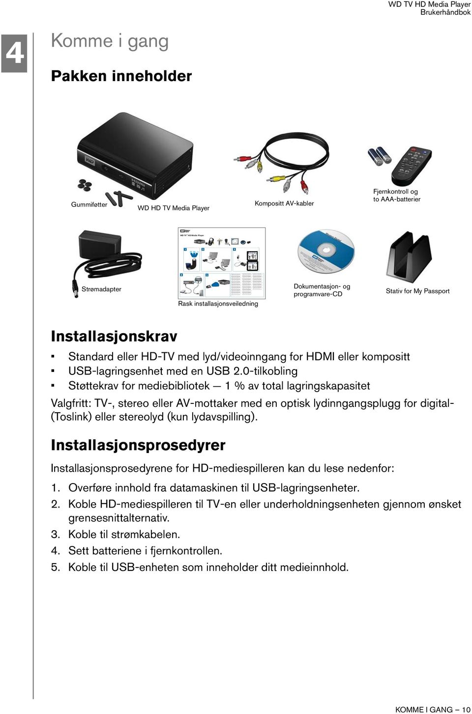 WD storage device with USB 2.0 interface.