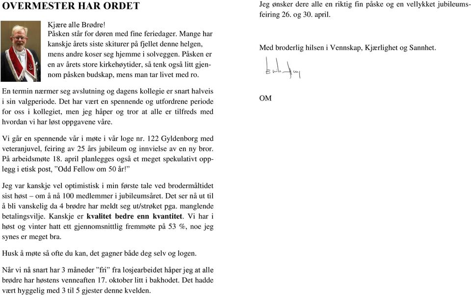 Det har vært en spennende og utfordrene periode for oss i kollegiet, men jeg håper og tror at alle er tilfreds med hvordan vi har løst oppgavene våre.