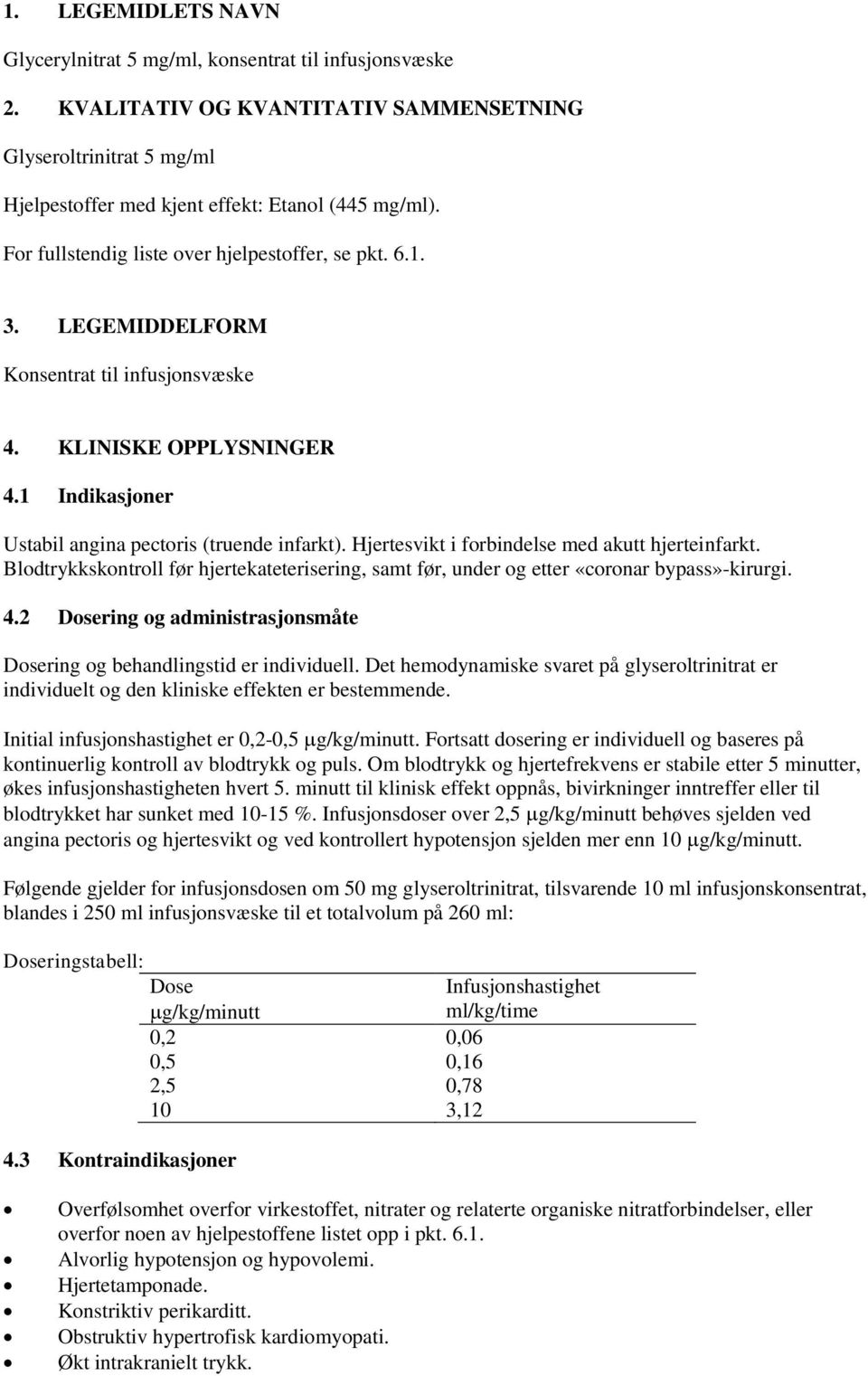 Hjertesvikt i forbindelse med akutt hjerteinfarkt. Blodtrykkskontroll før hjertekateterisering, samt før, under og etter «coronar bypass»-kirurgi. 4.