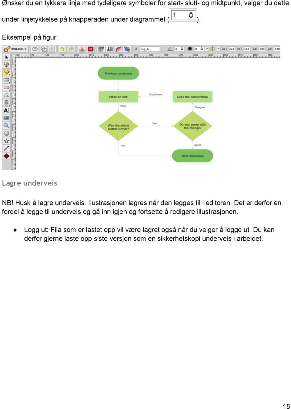 Det er derfor en fordel å legge til underveis og gå inn igjen og fortsette å redigere illustrasjonen.