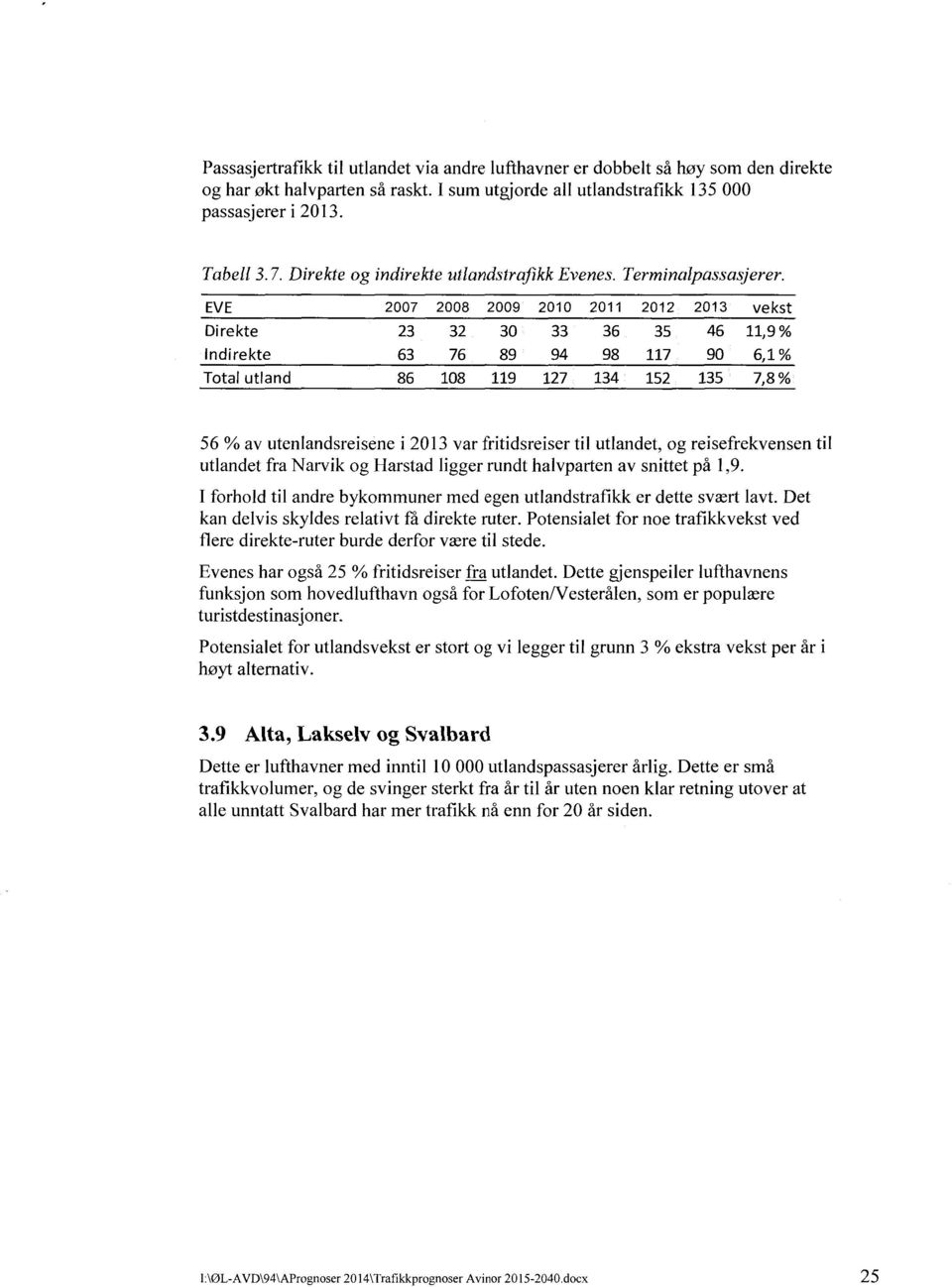 EVE 2007 2008 2009 2010 2011 2012 2013 vekst Direkte 23 32 30 33 36 35 46 11,9 % Indirekte 63 76 89 94 98 117 90 6,1 % Total utland 86 108 119 127 134 152 135 7,8% 56 % av utenlandsreisene i 2013 var