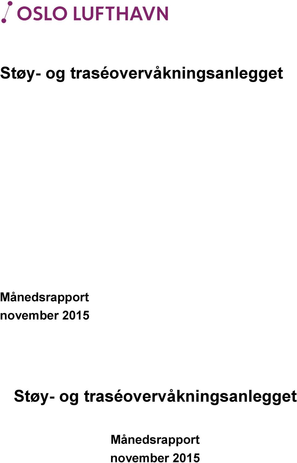 Månedsrapport november 2015  