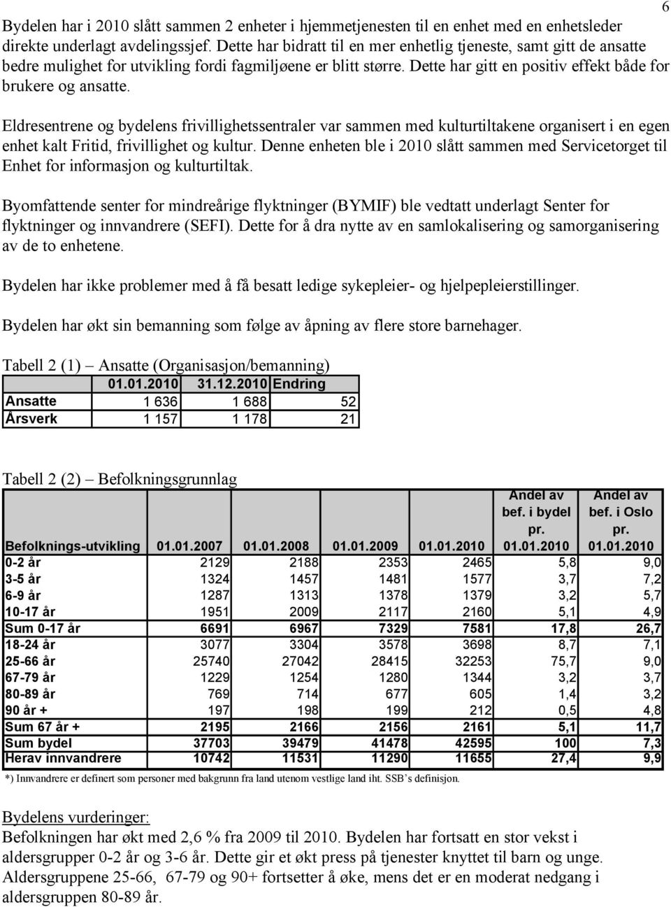 Eldresentrene og bydelens frivillighetssentraler var sammen med kulturtiltakene organisert i en egen enhet kalt Fritid, frivillighet og kultur.