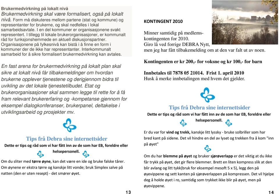 I tillegg til lokale brukerorganisasjoner, er kommunalt råd for funksjonshemmede en aktuell diskusjonspartner.