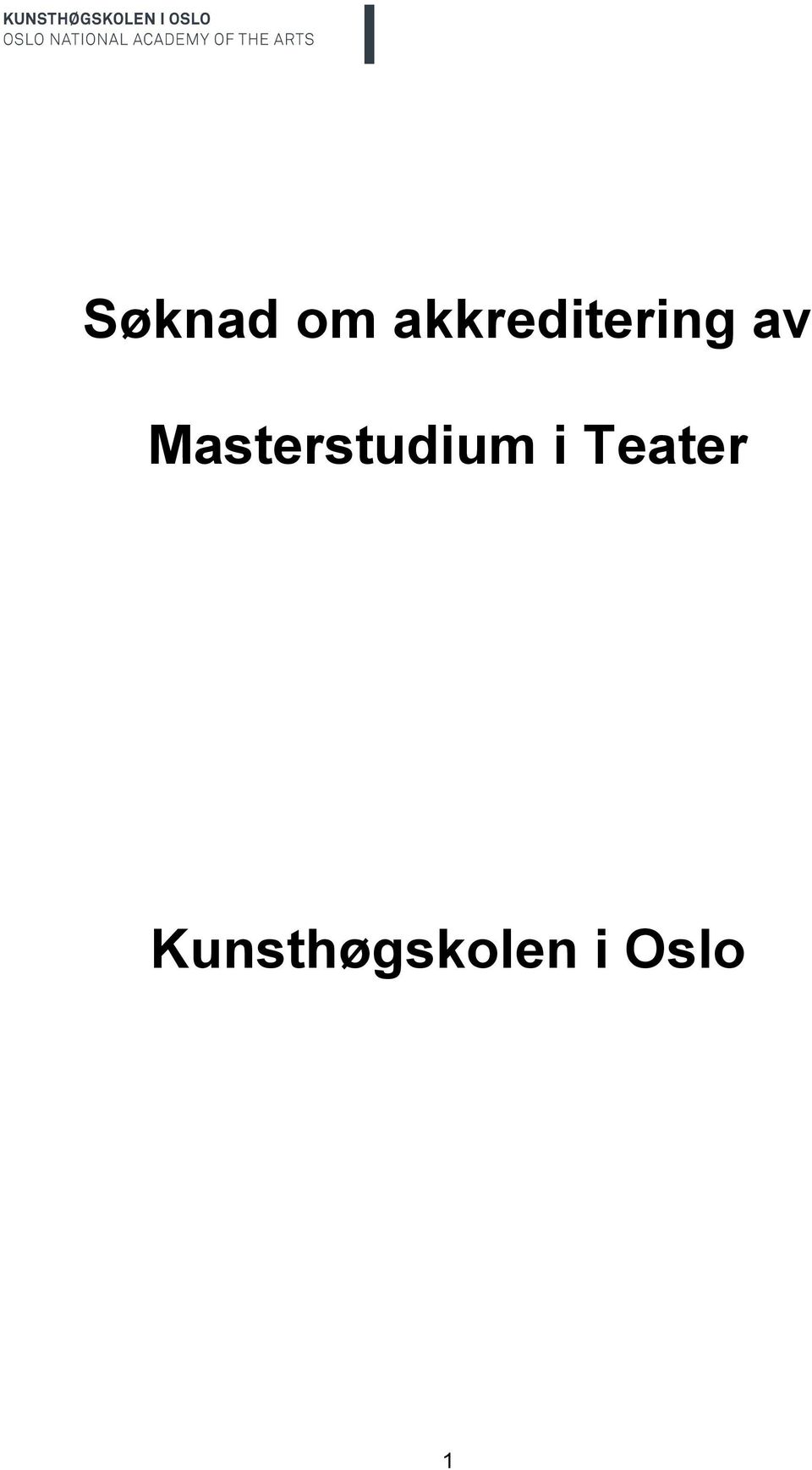 Masterstudium i