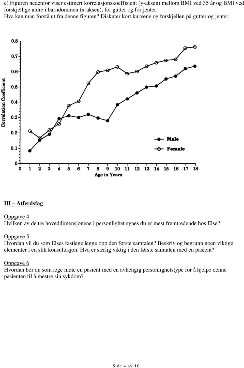 III Atferdsfag Oppgave 4 Hvilken av de tre hoveddimensjonene i personlighet synes du er mest fremtredende hos Else?