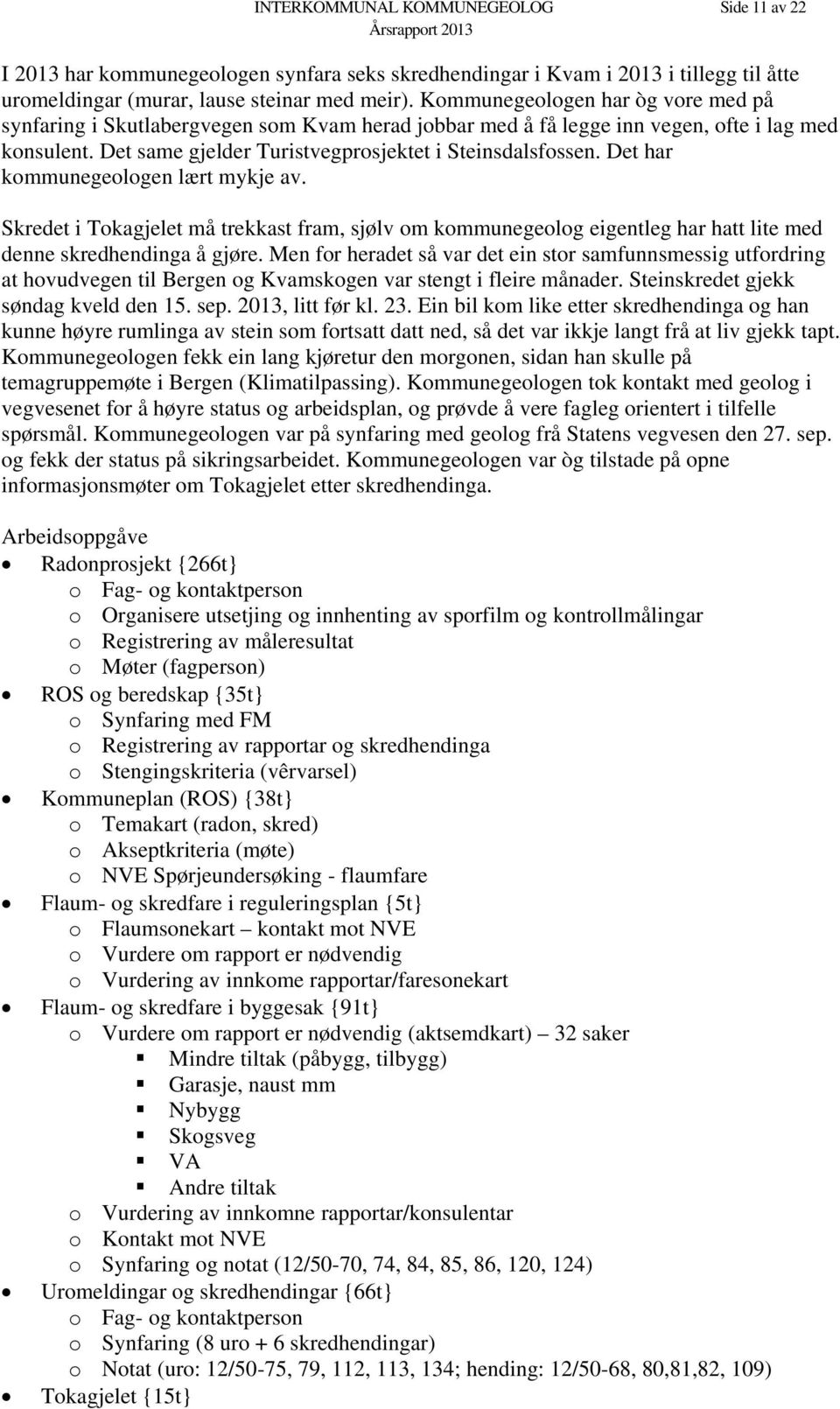 Det har kommunegeologen lært mykje av. Skredet i Tokagjelet må trekkast fram, sjølv om kommunegeolog eigentleg har hatt lite med denne skredhendinga å gjøre.