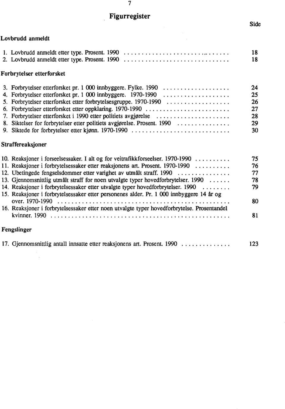 Siktelser for forbrytelser etter politiets avgjørelse. Prosent. 0. Siktede for forbrytelser etter kjønn. 00 0 Straffereaksjoner 0. Reaksjoner i forseelsessaker. I alt og for veitrafikkforseelser. 00. Reaksjoner i forbrytelsessaker etter reaksjonens art.