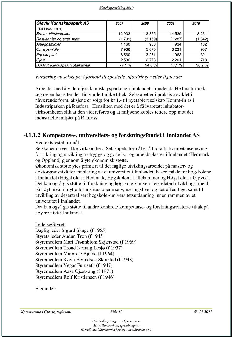 utfordringer eller lignende: Arbeidet med å videreføre kunnskapsparkene i Innlandet strandet da Hedmark trakk seg og en har etter den tid vurdert ulike tiltak.