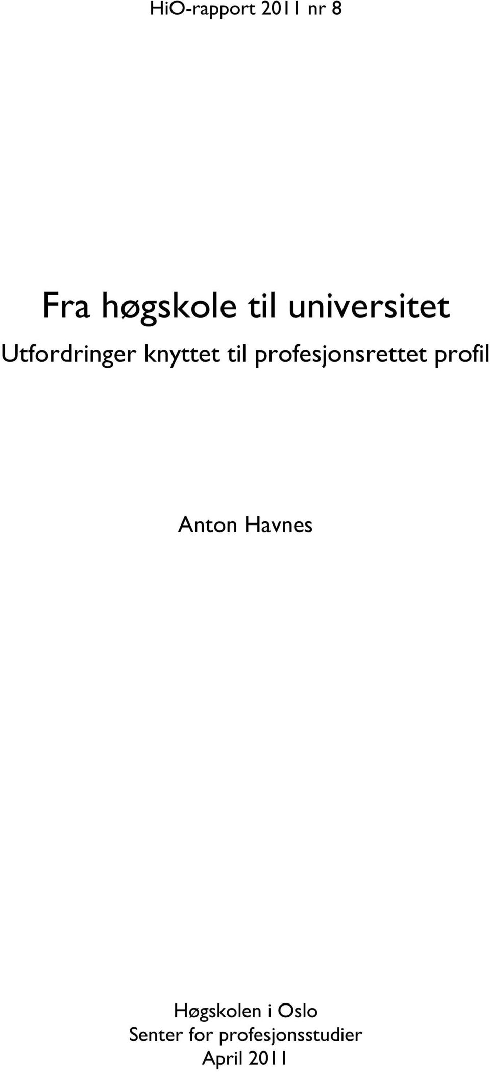 profesjonsrettet profil Anton Havnes