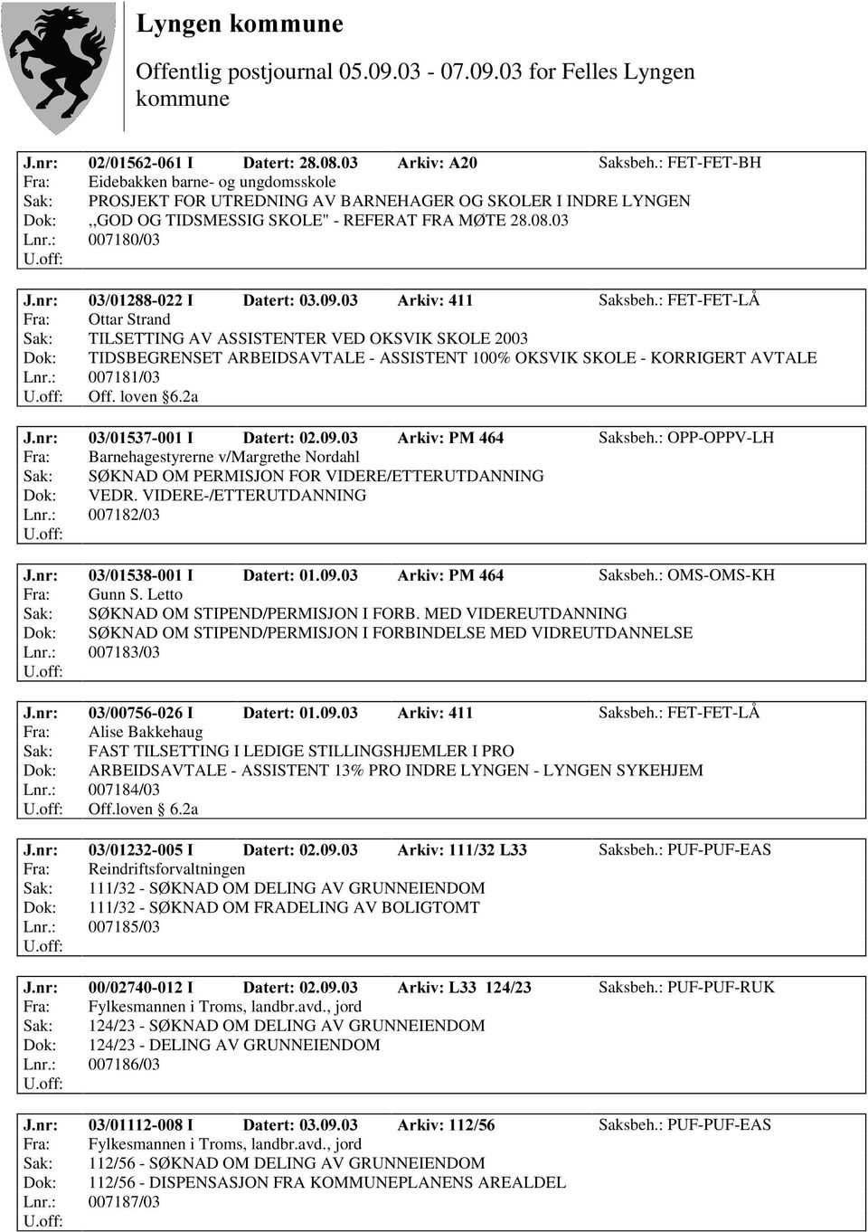 loven 6.2a -QU, 'DWHUW $UNLY30 Saksbeh.: OPP-OPPV-LH Fra: Barnehagestyrerne v/margrethe Nordahl Sak: SØ KNAD OM PERMISJON FOR VIDERE/ETTERUTDANNING Dok: VEDR. VIDERE-/ETTERUTDANNING Lnr.