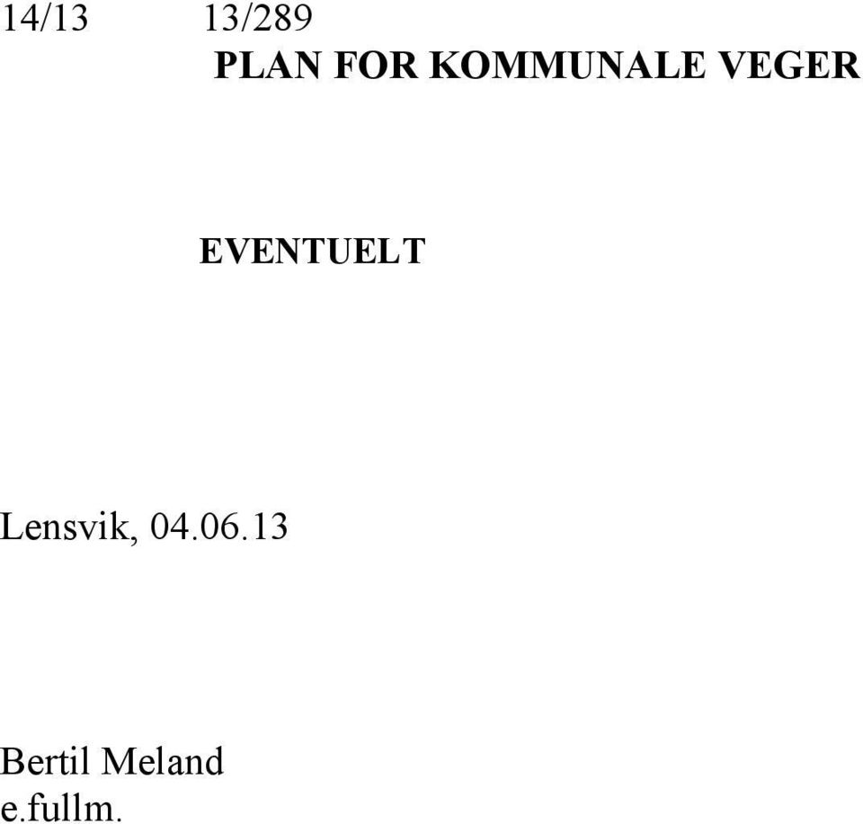 EVENTUELT Lensvik, 04.