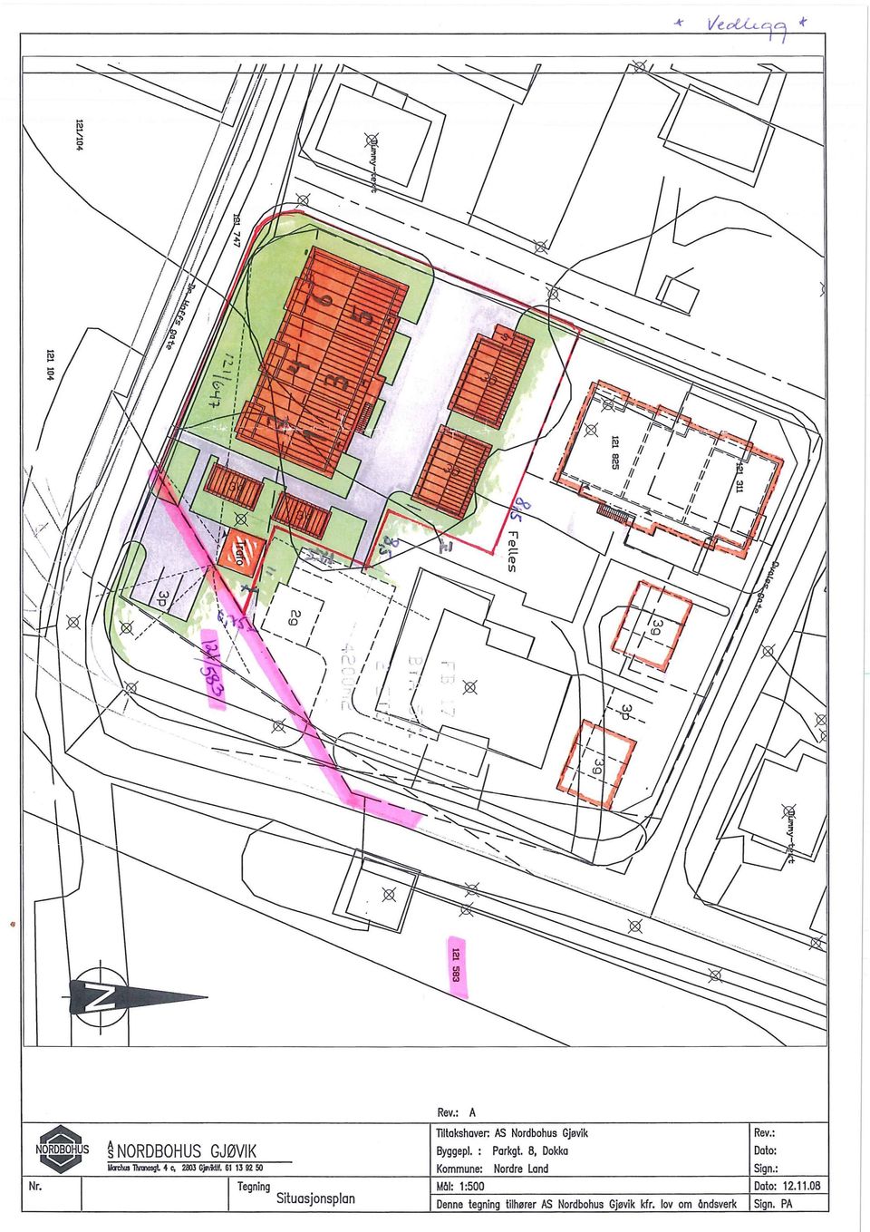 :A ^ NORDBOHUS Iii P, NORDBOHUS GJØVIK Ilachus 1brrfflgt 4 e,2913 Cjesidif.61 13 92 50 Nr.