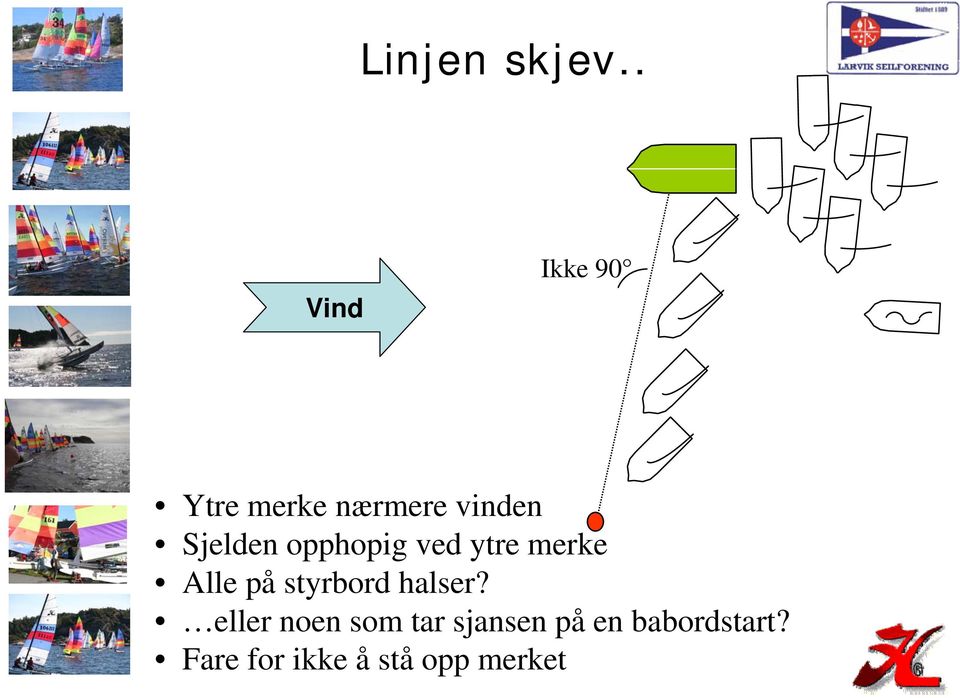 Sjelden opphopig ved ytre merke Alle på