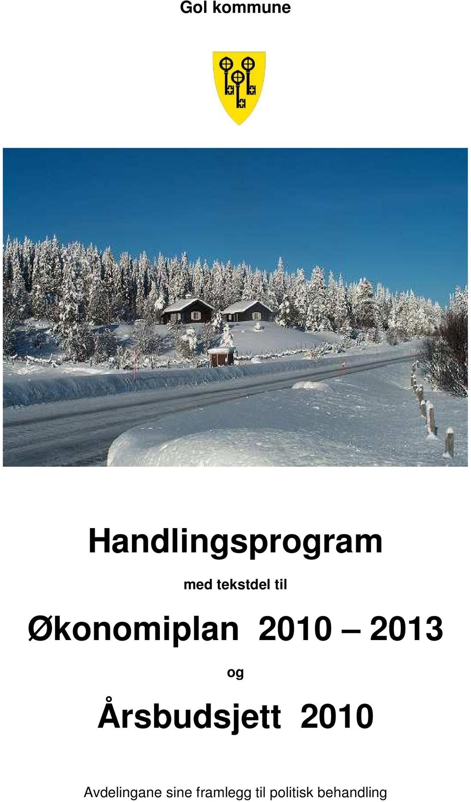 og Årsbudsjett 2010 Avdelingane