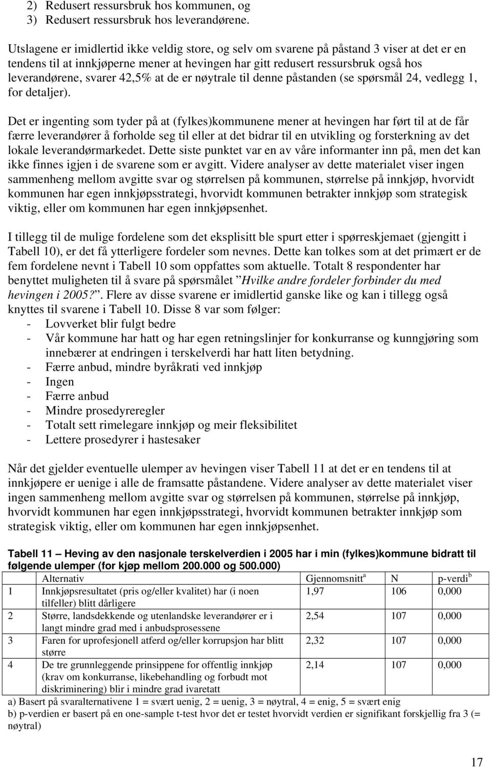 42,5% at de er nøytrale til denne påstanden (se spørsmål 24, vedlegg 1, for detaljer).