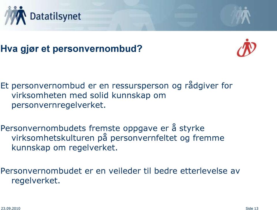 om personvernregelverket.