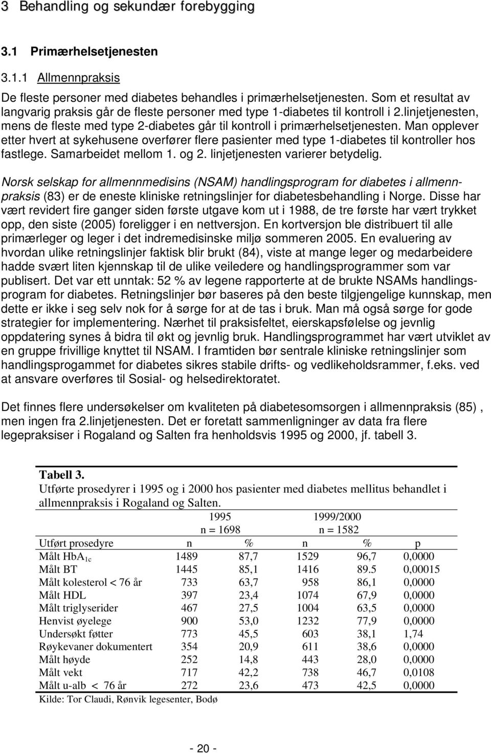 Man opplever etter hvert at sykehusene overfører flere pasienter med type 1-diabetes til kontroller hos fastlege. Samarbeidet mellom 1. og 2. linjetjenesten varierer betydelig.