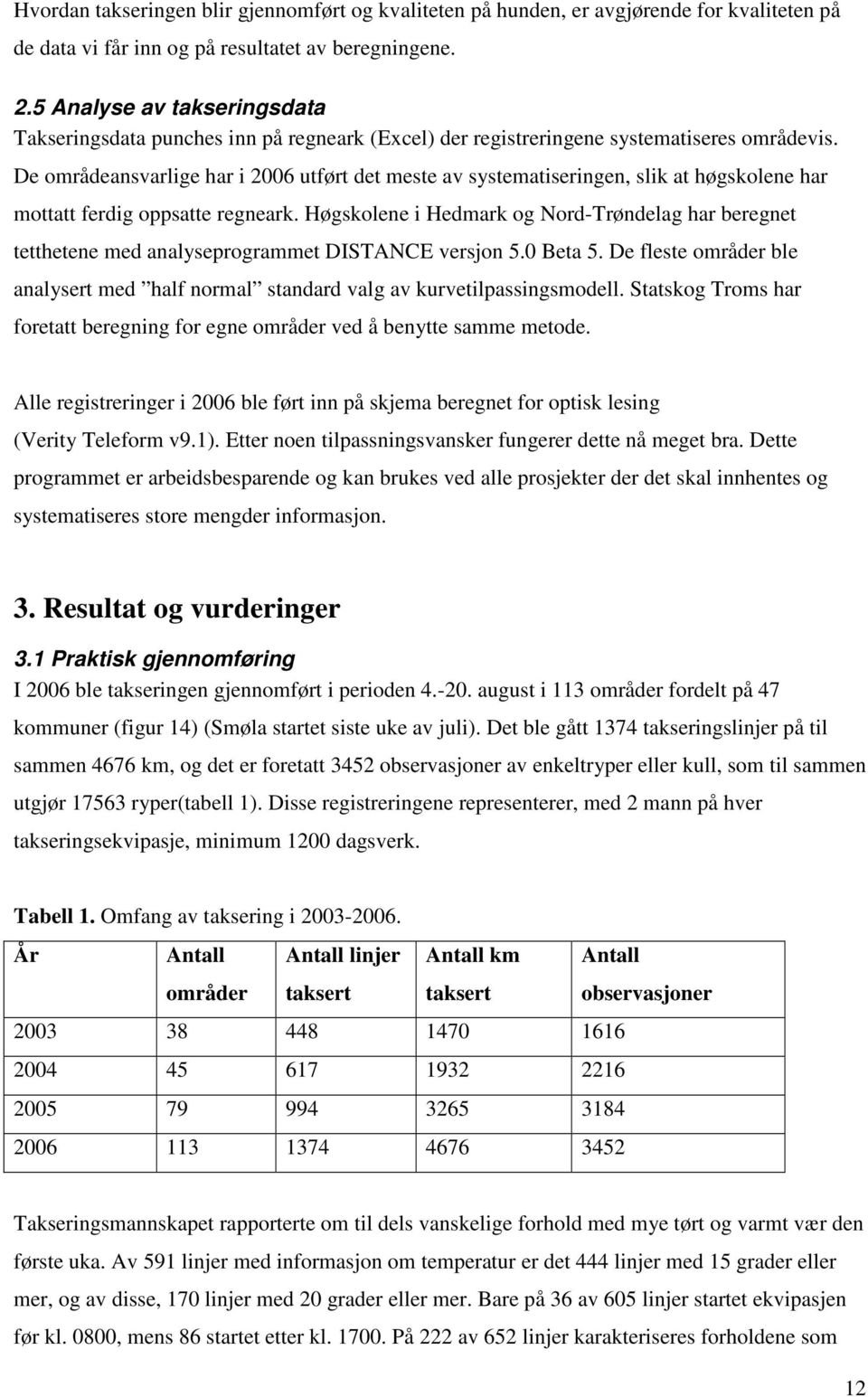 De områdeansvarlige har i 2006 utført det meste av systematiseringen, slik at høgskolene har mottatt ferdig oppsatte regneark.