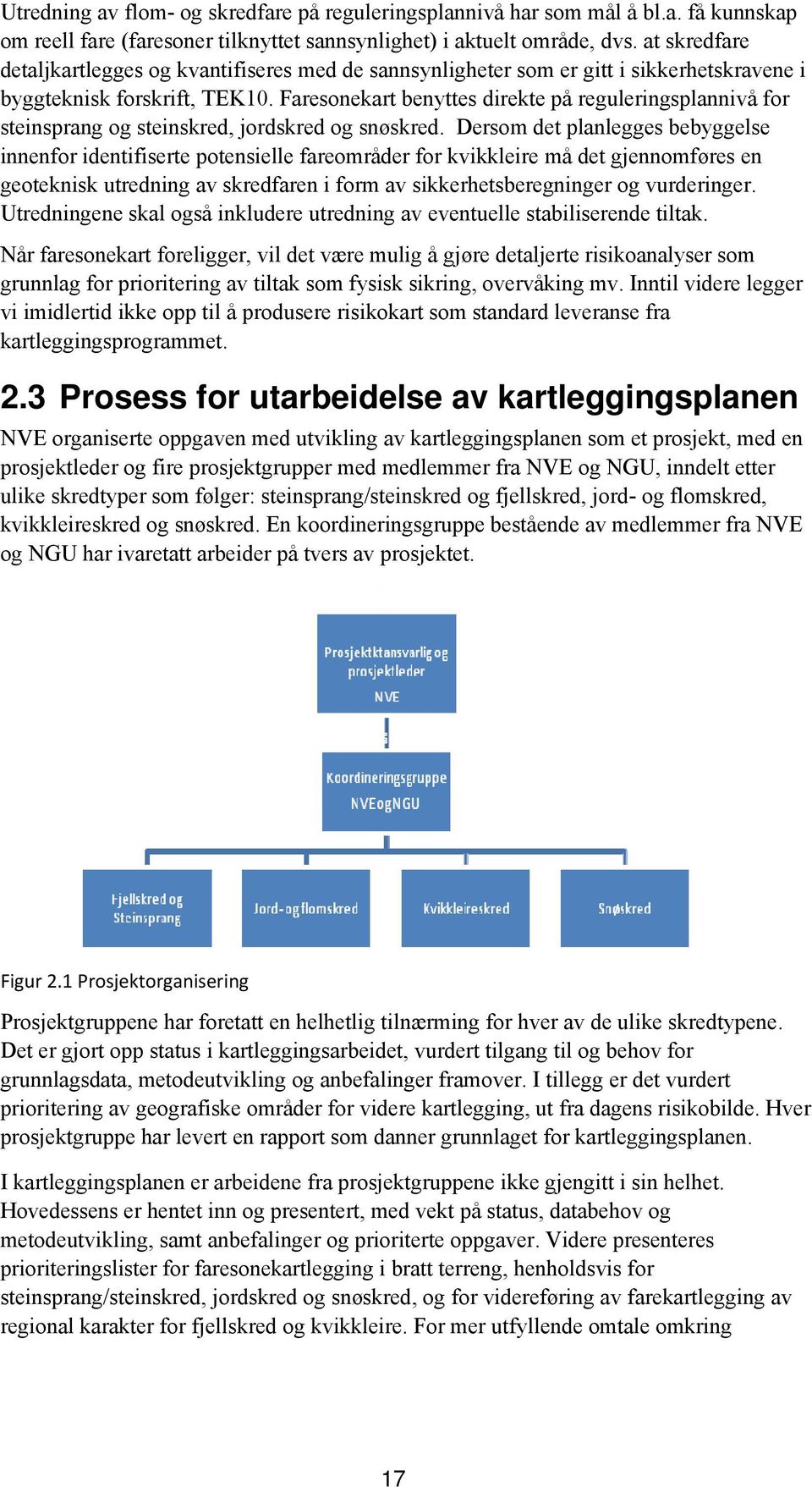 Faresonekart benyttes direkte på reguleringsplannivå for steinsprang og steinskred, jordskred og snøskred.