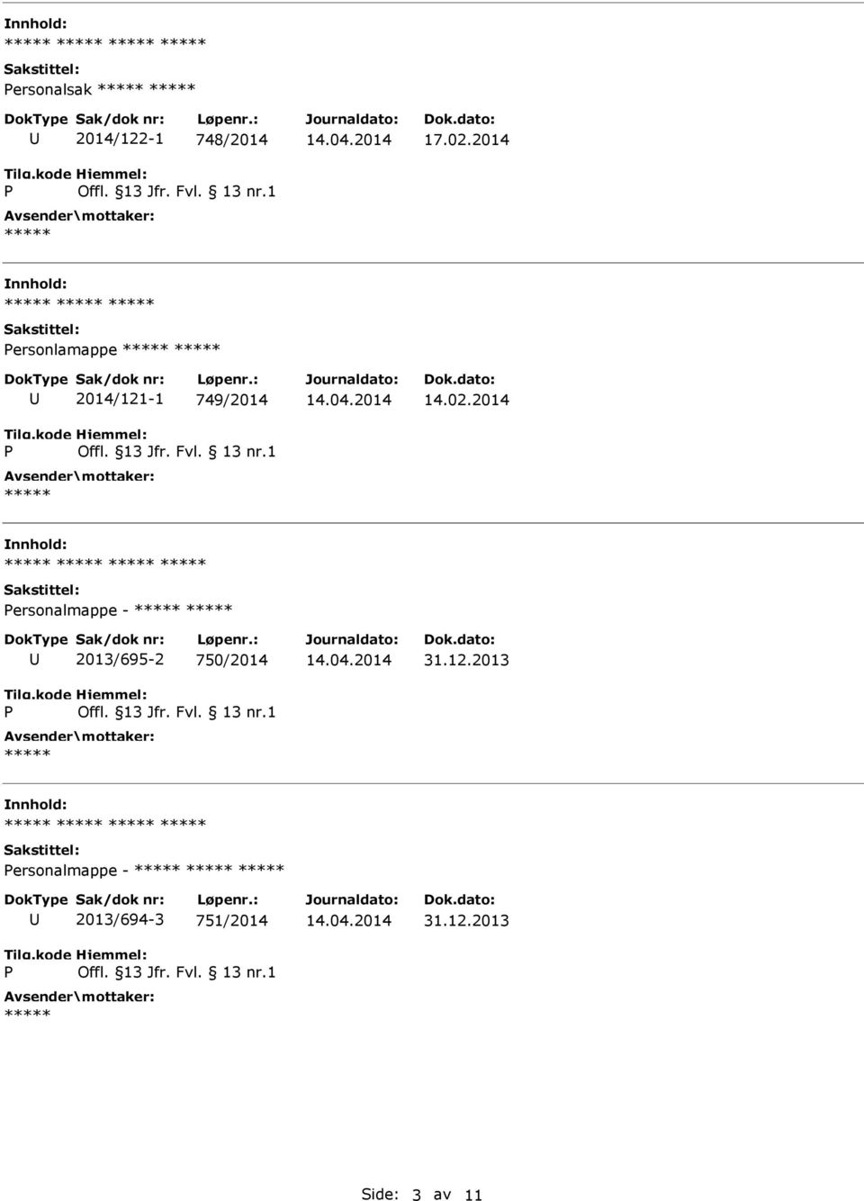 02.2014 ersonalmappe - 2013/695-2 750/2014