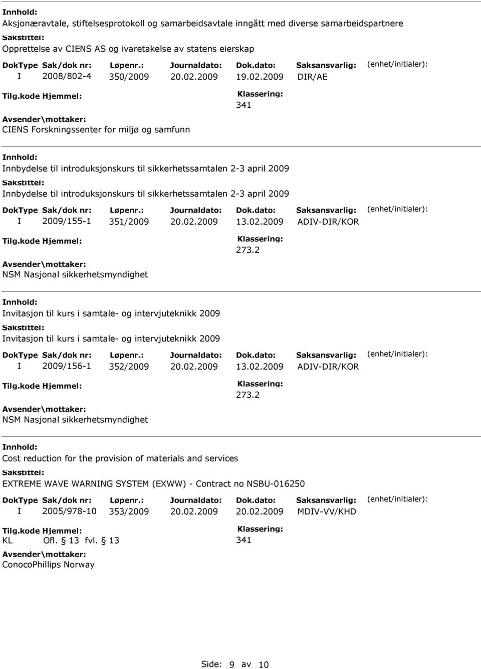 13.02.2009 ADV-DR/KOR 273.