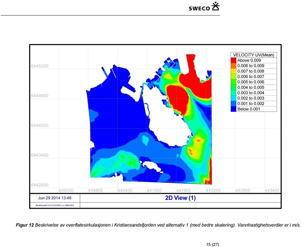 Kristiansandsfjorden ved alternativ 1