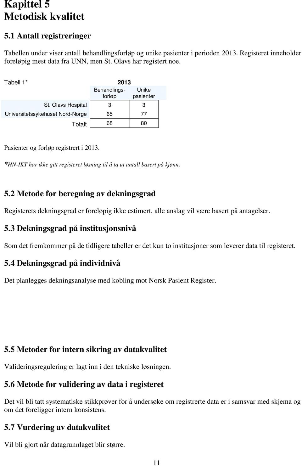 *HN-IKT har ikke gitt registeret løsning til å ta ut antall basert på kjønn. 5.