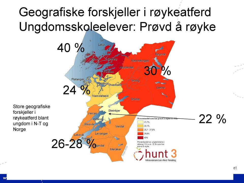 % 24 % Store geografiske forskjeller i