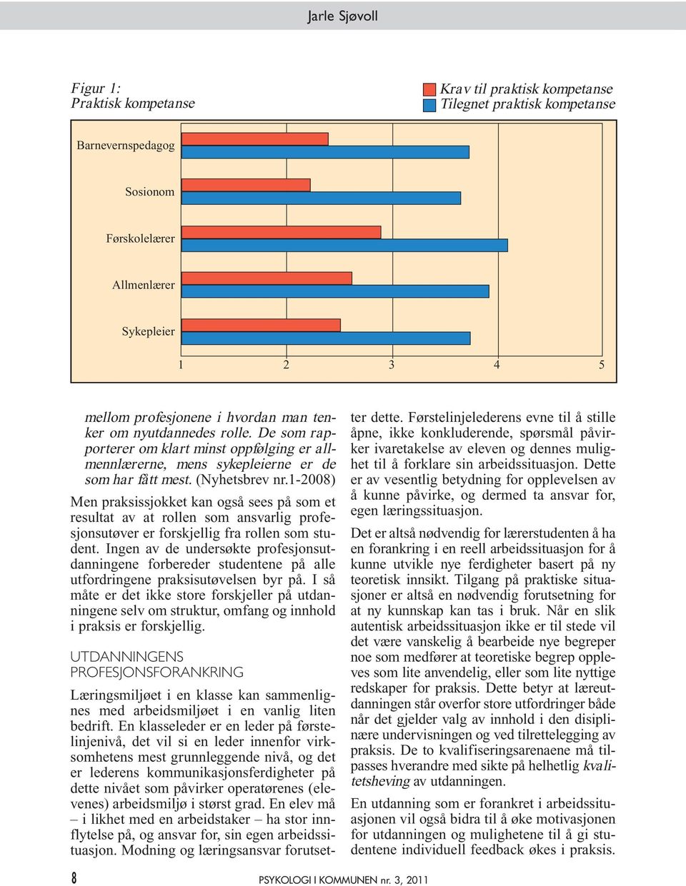 1-2008) Men praksissjokket kan også sees på som et resultat av at rollen som ansvarlig profesjonsutøver er forskjellig fra rollen som student.