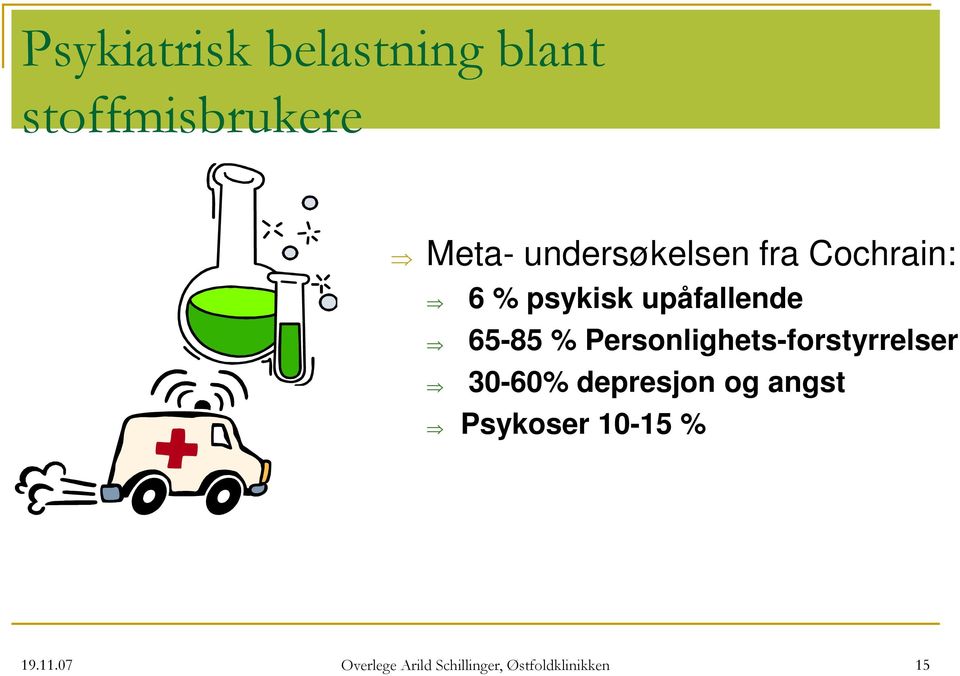 Personlighets-forstyrrelser 30-60% depresjon og angst