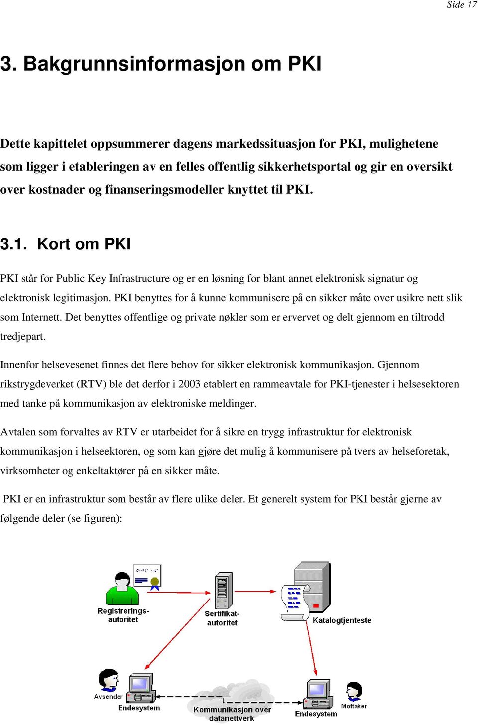 PKI benyttes for å kunne kommunisere på en sikker måte over usikre nett slik som Internett. Det benyttes offentlige og private nøkler som er ervervet og delt gjennom en tiltrodd tredjepart.