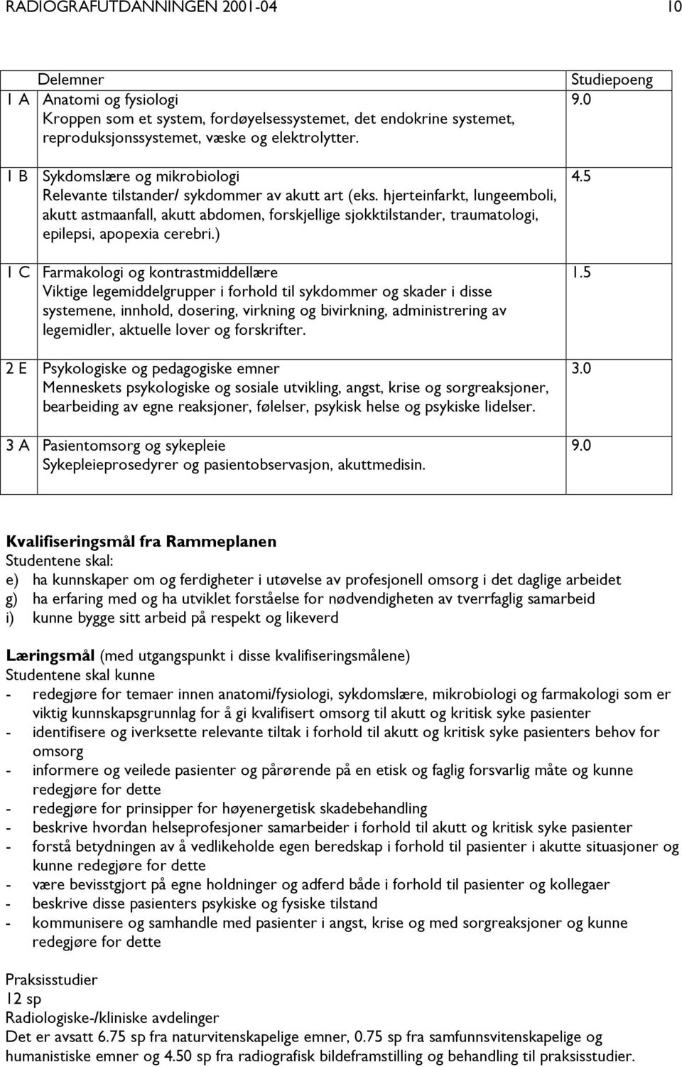 hjerteinfarkt, lungeemboli, akutt astmaanfall, akutt abdomen, forskjellige sjokktilstander, traumatologi, epilepsi, apopexia cerebri.