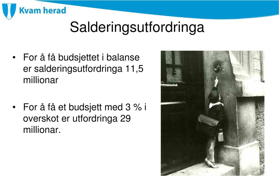 salderingsutfordringa 11,5 millionar