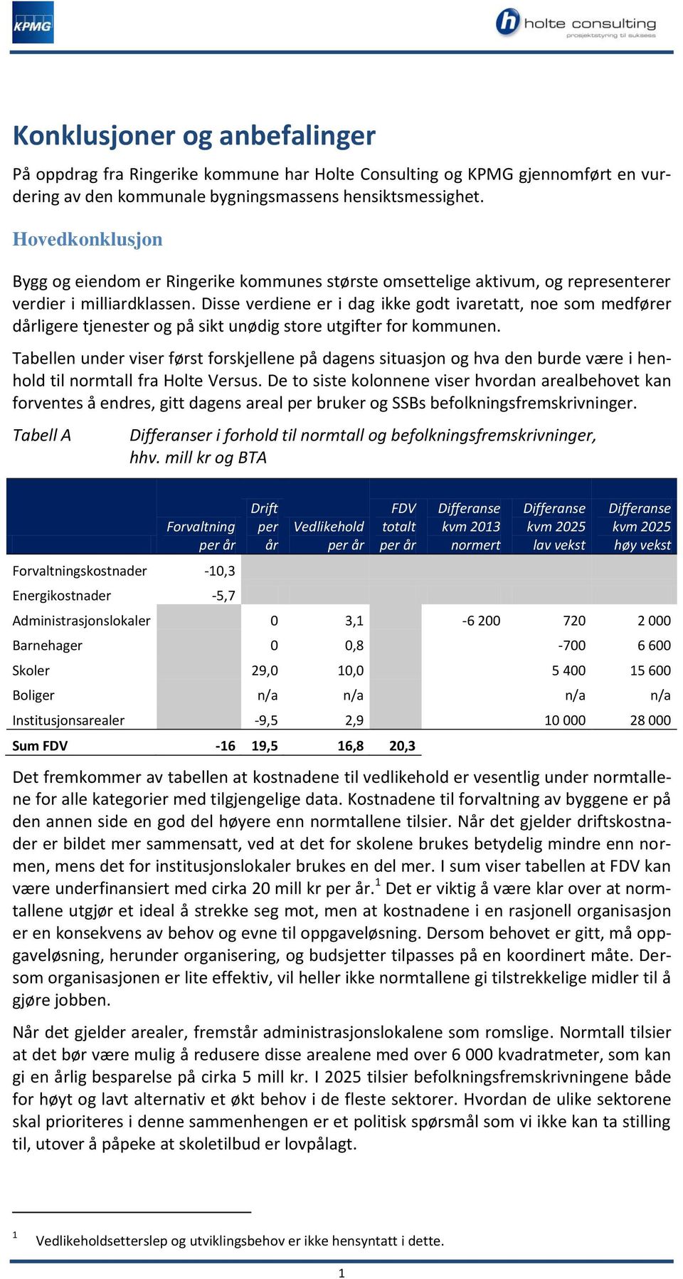 Disse verdiene er i dag ikke godt ivaretatt, noe som medfører dårligere tjenester og på sikt unødig store utgifter for kommunen.