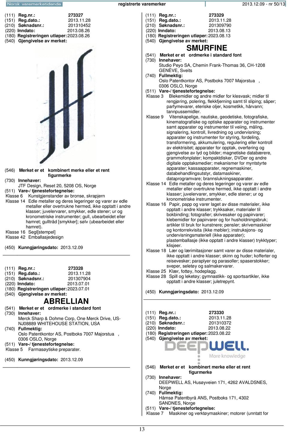 26 JTF Design, Reset 20, 5208 OS, Klasse 6 Kunstgjenstander av bronse, skrapjern Klasse 14 Edle metaller og deres legeringer og varer av edle metaller eller overtrukne hermed, ikke opptatt i andre