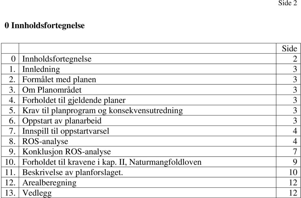 Oppstart av planarbeid 3 7. Innspill til oppstartvarsel 4 8. ROS-analyse 4 9. Konklusjon ROS-analyse 7 10.