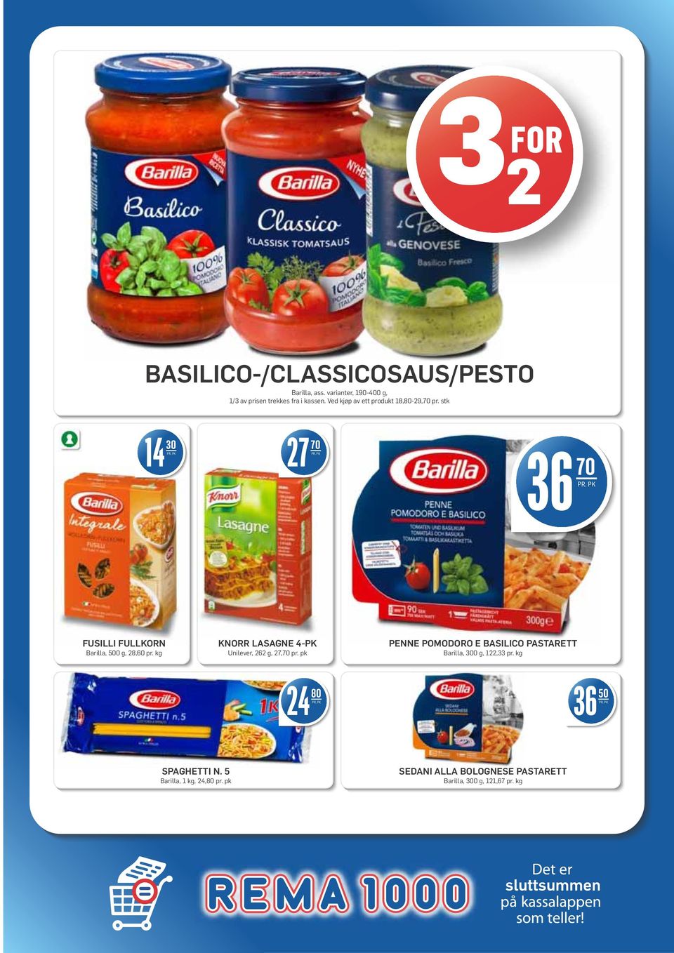 kg KNORR LASAGNE 4-PK Unilever, 262 g, 27,70 pr.