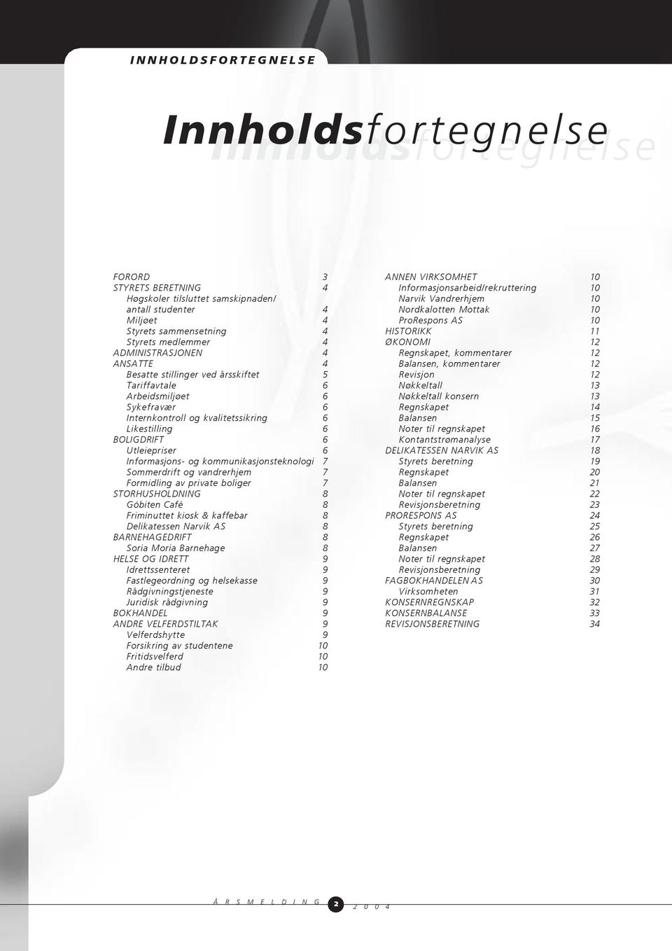 Informasjons- og kommunikasjonsteknologi 7 Sommerdrift og vandrerhjem 7 Formidling av private boliger 7 STORHUSHOLDNING 8 Góbiten Café 8 Friminuttet kiosk & kaffebar 8 Delikatessen Narvik AS 8