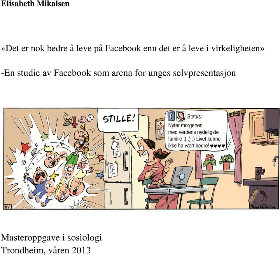 studie av Facebook som arena for unges