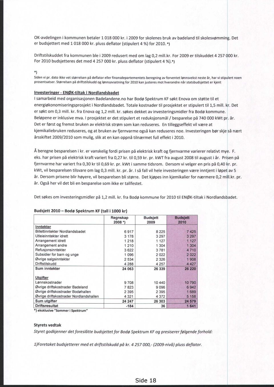 ) il Siden vi pr. dato ikke vet størrelsen på deflator eller finansdepartementets beregning av forventet lønnsvekst neste år, har vi stipulert noen prosentsatser.